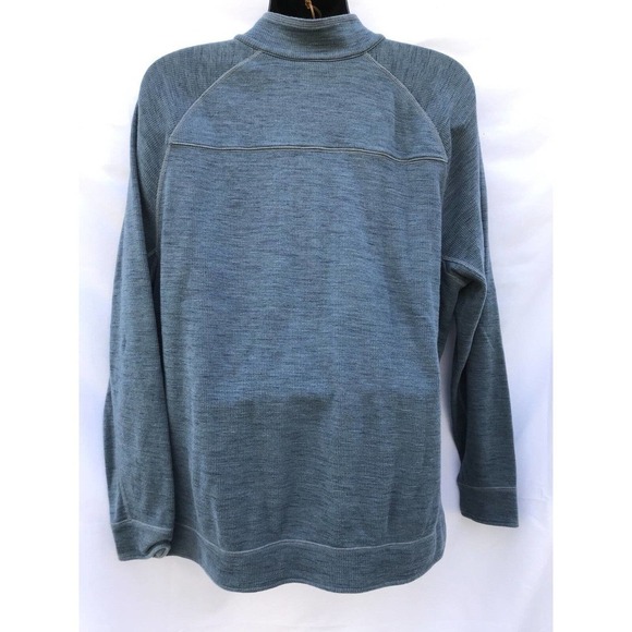 Tommy Bahama Blue 1/4 Zip Sweater Reversible Mens Sz XL - Picture 4 of 7